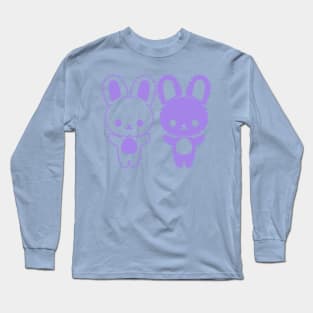 Fuzzy Bunnies Purple Long Sleeve T-Shirt